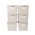 Beige Pantry Bins with Labels, Kitchen Organization