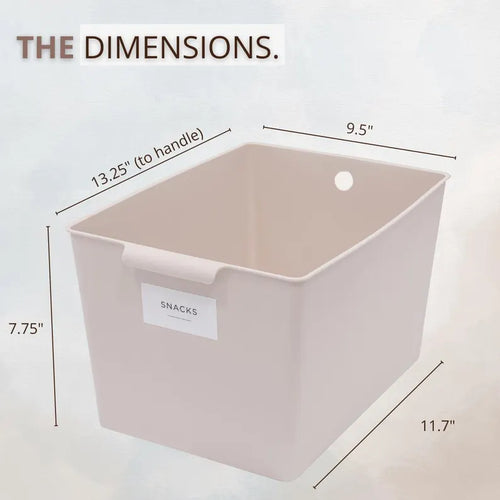Beige Pantry Bins with Labels, Kitchen Organization