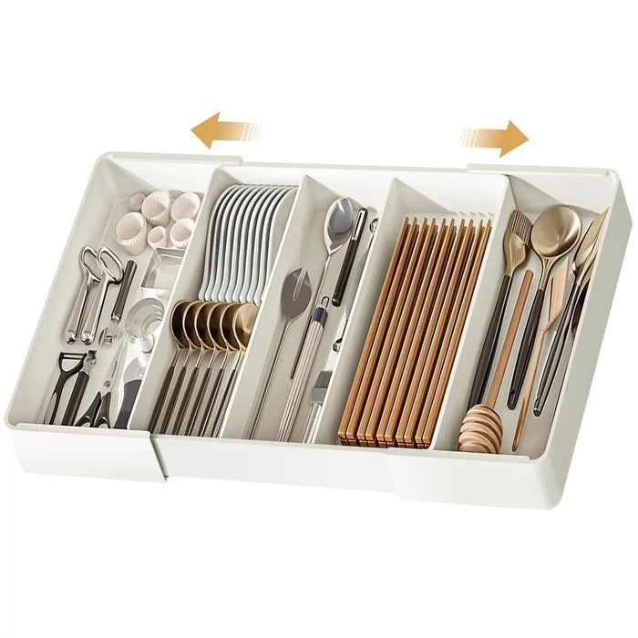 Expandable Drawer Divider Tray for Kitchen Utensils Bathroom Cosmetics